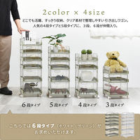 【軒先渡し】B.Bファニシング フェミニワゴン 6段 幅320×奥行370×高さ760mm ホワイト 1台（直送品）