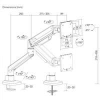アーキサイト 40インチ対応 2~12kg メカニカルスプリング式 液晶モニターアーム AS-MABM04 1台（直送品）