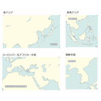 学研ステイフル QuizKnock クイズノック 地図付箋 世界 12枚×4柄入 黄 M06825 1セット(1個×5)（直送品）