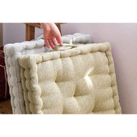 萩原敷物 クッション インド綿クッキークッション アルト 42×42×10cm グリーン 407654 1個（直送品）