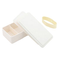 三好製作所 お弁当箱 GEL-COOL square L ジェラート 1段 500ml プレーンバニラ 423634 1個（直送品）