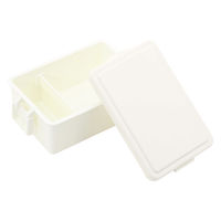 三好製作所 お弁当箱 GEL-COOL square M 1段 400ml ミルクホワイト 423661 1個（直送品）