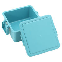 三好製作所 お弁当箱 GEL-COOL square S 1段 220ml マカロンブルー 423660 1個（直送品）