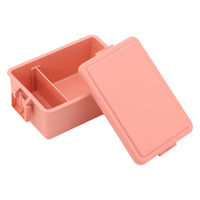 三好製作所 お弁当箱 GEL-COOL square M 1段 400ml マカロンピンク 423664 1個（直送品）