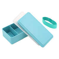 三好製作所 お弁当箱 GEL-COOL square L 1段 500ml マカロンブルー 423670 1個（直送品）