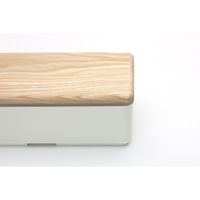 三好製作所 お弁当箱 木蓋のお弁当箱 セン 1段 500ml ホワイト 423814 1個（直送品）