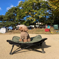 シンセーインターナショナル ペットベッド アウトドア ペットコット M 折りたたみ 犬 カーキ 439242 1個（直送品）