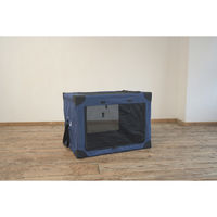 シンセーインターナショナル ペットキャリー 折りたたみ 簡単 ペットクレートワンタッチ M バッグ ネイビー 439248 1個（直送品）