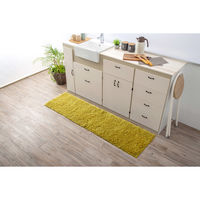 橋爪商店 キッチンマット 50×120cm コスモトロン ふわふわキッチンマット グリーン 449577 1個（直送品）