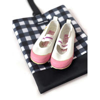 HALKARIN’S シューズバッグ キッズ シューズケース 消臭 抗菌 ギンガムブラック 450574 1個（直送品）