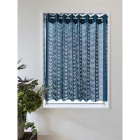 加栄レース アコーディオンカーテン リーフ柄 フリーカット 150×100cm ネイビー 469346 1個（直送品）