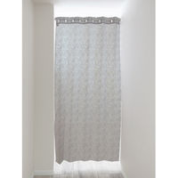 加栄レース アコーディオンカーテン アラベスク柄 フリーカット 100×250cm UVカット グレージュ 469364 1個（直送品）