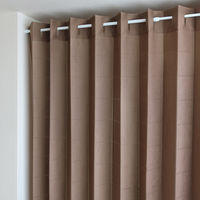 加栄レース アコーディオンカーテン ドット柄 フリーカット 150×200cm ブラウン 469369 1個（直送品）