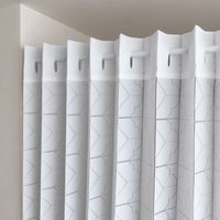 加栄レース アコーディオンカーテン 防炎 フリーカット 150×220cm キカ柄 469379 1個（直送品）