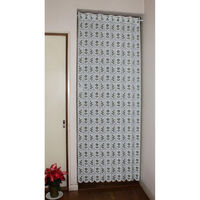 加栄レース アコーディオンカーテン 小花柄 フリーカット 95×190cm グリーン 469384 1個（直送品）