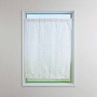 加栄レース レースカーテン 水玉ドット柄 小窓 UVカット ミラーレース 70×90cm 省エネ ピンク 469403 1個（直送品）