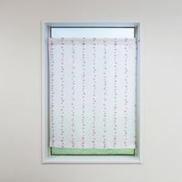 加栄レース レースカーテン 水玉ドット柄 小窓 UVカット ミラーレース 70×120cm 省エネ パープル 469406 1個（直送品）