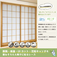 加栄レース 障子紙 障子に貼るレース 100cm×200cm 2枚入 無地 469423 1個（直送品）