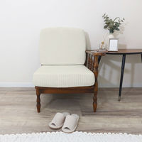 加栄レース ソファカバー 1人掛け用 セパレートタイプ 撥水加工 2枚組 アイボリー 469436 1個（直送品）