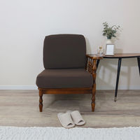 加栄レース ソファカバー 1人掛け用 セパレートタイプ 撥水加工 2枚組 ブラウン 469439 1個（直送品）