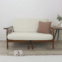 加栄レース ソファカバー 2人掛け用 セパレートタイプ 撥水加工 2枚組 アイボリー 469441 1個（直送品）