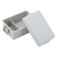 三好製作所 お弁当箱 GEL-COOL square M 1段 400ml オイスターグレー 423662 1個（直送品）
