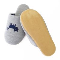 【スリッパ】アニマルシルエット（ネコ） ソフトスリッパ ネイビー Lサイズ 1足