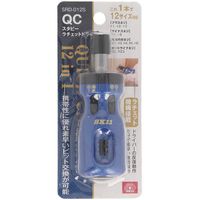 藤原産業 SK11 QC(クイックチェンジ)スタビーラチェットドライバー SRDー012S 1セット(5個)（直送品）
