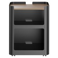 イオスコレクション 【法人限定/車上渡し】アール・エフ・ヤマカワ スチール オープンワゴン3段 ブラック RFOWG-3BK 1個（直送品）