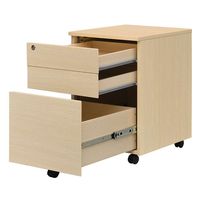 イオスコレクション 【法人限定/車上渡し】アール・エフ・ヤマカワ ワークデスクII3段ワゴン ウォルナット GZWCA2-3DM 1個（直送品）