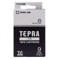 キングジム テプラ TEPRA TR テープカートリッジ 幅9mm 白ラベル(黒文字) 白 TC9S-H 1個（直送品）