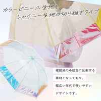 小川 雨傘 長傘 LINEDROPS クリア バイカラー アンブレラ 60cm 手開き式 489428 1個（直送品）
