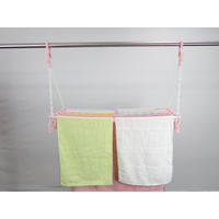 サワフジ バスタオルハンガー5枚掛け ピンチ10個付 490192 1個（直送品）