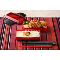 イエロースタジオ 弁当箱 850ml 25EDGE ドーム2段ランチ レッド 490782 1個（直送品）