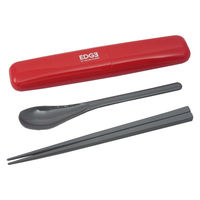 イエロースタジオ 箸&スプーンコンビセット 25EDGE レッド 490797 1個（直送品）