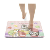 バスマット 40×60cm モフサンド 珪藻土入り ソフトバスマット mofusand マカロンにゃん 493757 1個（直送品）