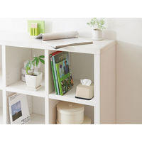 吉川国工業所 ティッシュケース 再生材 ハーフティッシュボックス スマホスタンド ベージュ 494262 1個（直送品）