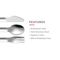 ZOKU カトラリーセット ナイフ フォーク スプーン ゾク ポケットユーテンシルセット ピーチ 365772 1個（直送品）