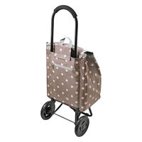 ウノフク ショッピングカート CHARMISS 水玉 28L 大容量 ブラウン 385594 1個（直送品）