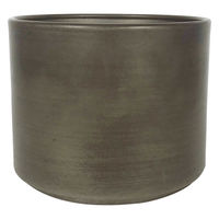 ホワイエ プランター MC円柱ベース 直径12×高さ9.5cm アイアン ダークブラック 404084 1個（直送品）