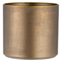 ホワイエ プランター MC円柱ベース 直径15×高さ14cm アイアン アンティークゴールド 404085 1個（直送品）