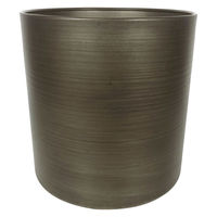 ホワイエ プランター MC円柱ベース 直径17×高さ17cm アイアン ダークブラック 404088 1個（直送品）