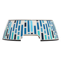 ルークラン フードボウル ループ スタイリーボウル M 犬 猫 ペット シャワーブルー 447589 1個（直送品）