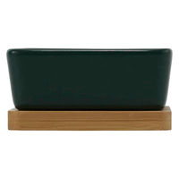 ルークラン フードボウル ループ ディッシュ ピッコロ 陶器 犬 猫 ペット ダークグリーン 447684 1個（直送品）