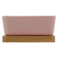 ルークラン フードボウル ループ ディッシュ ピッコロ 陶器 犬 猫 ペット ライトピンク 447685 1個（直送品）