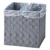 サンリツ ゴミ箱 22.5L 角型 抗菌 2WAY 客室用 KLEANE グレー 458374 1個（直送品）