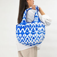 美研繊維 エコバッグ 撥水エコバッグ 綿100% 丸型 ブルーA 458817 1個（直送品）