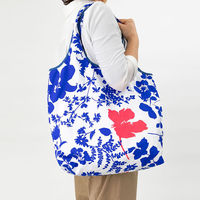 美研繊維 エコバッグ 撥水エコバッグ 綿100% マチ付き ブルーB 458826 1個（直送品）