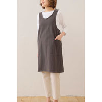 デュプリュス エプロン atelier Nuuit ウォッシュドコットン クロスオーバー ブラック 464586 1個（直送品）