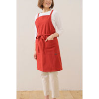 デュプリュス エプロン atelier Nuuit ウォッシュドコットン クロスエプロン ブリックレッド 464584 1個（直送品）